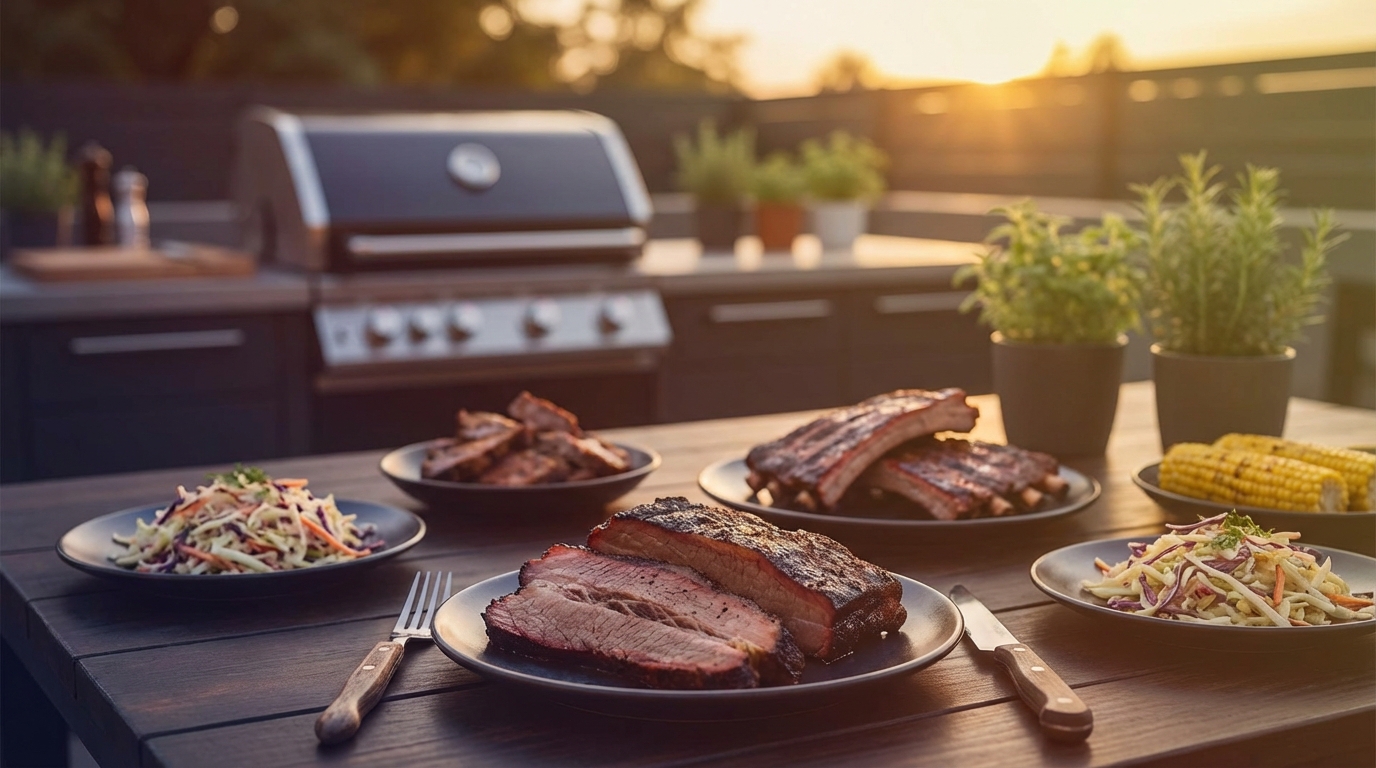 menu barbecue américain - Image de couverture