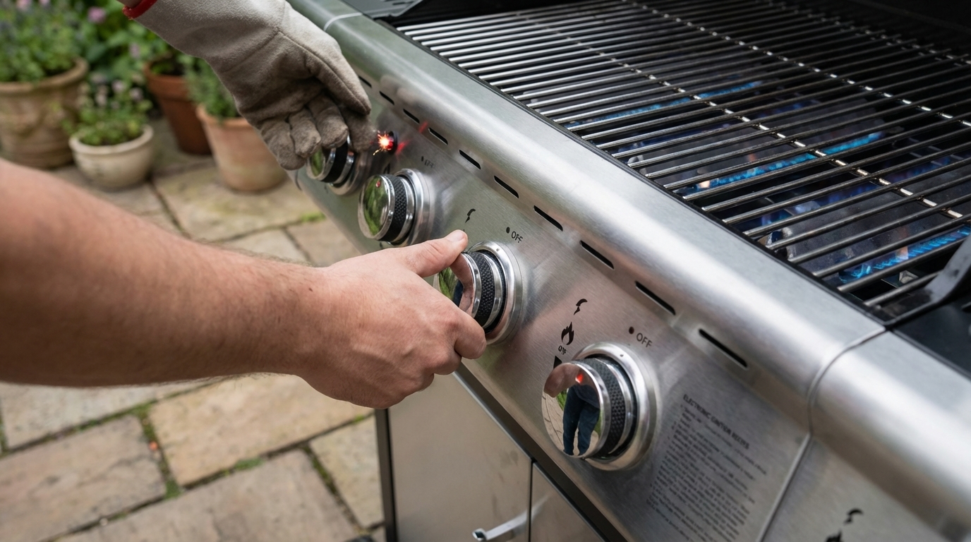 Royal Gourmet Barbecue Gaz à 4+1 Brûleurs en Acier Inoxydable en cours d'utilisation - Démonstration pratique