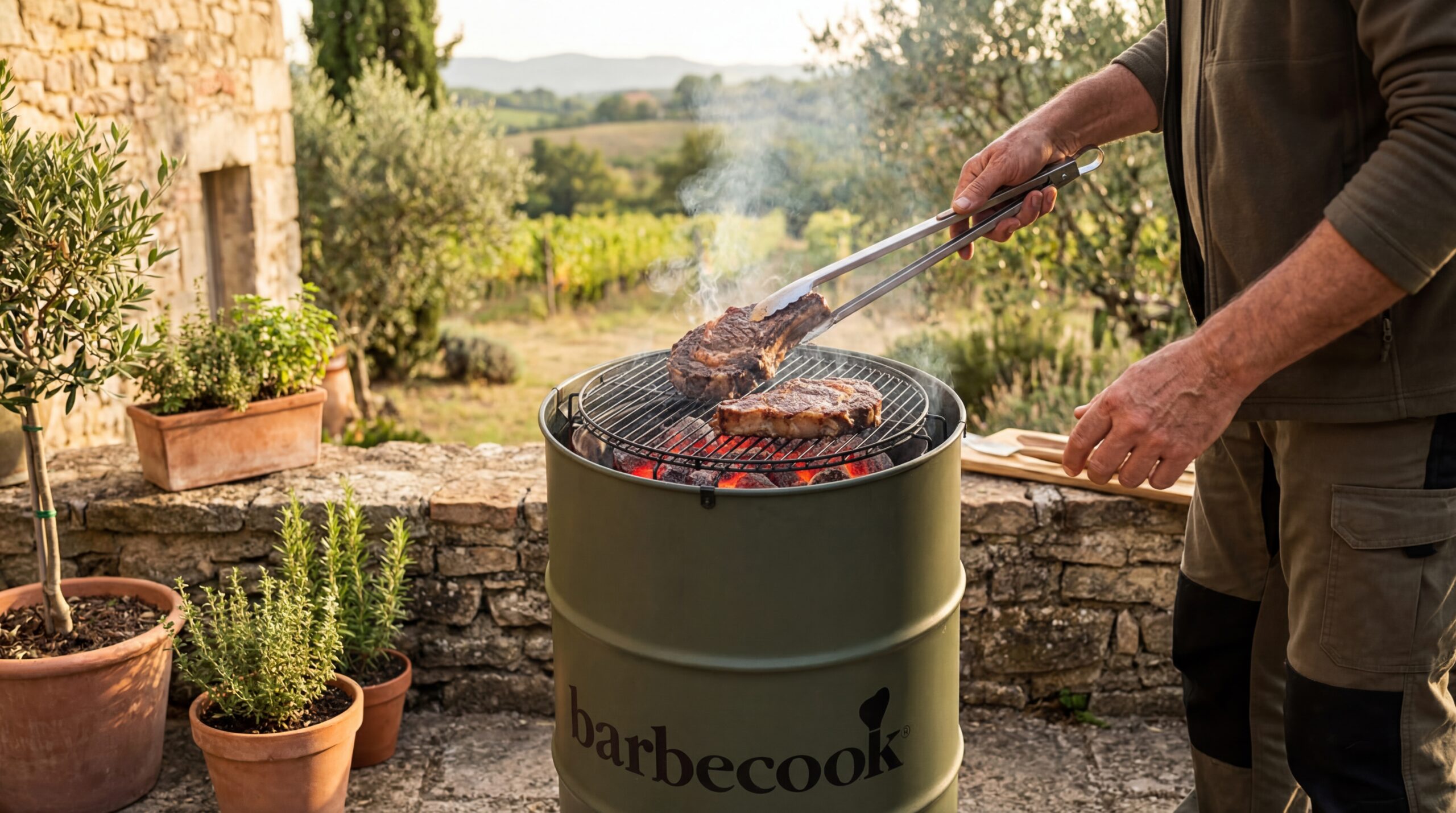 Barbecook Edson Army en cours d'utilisation - Démonstration pratique