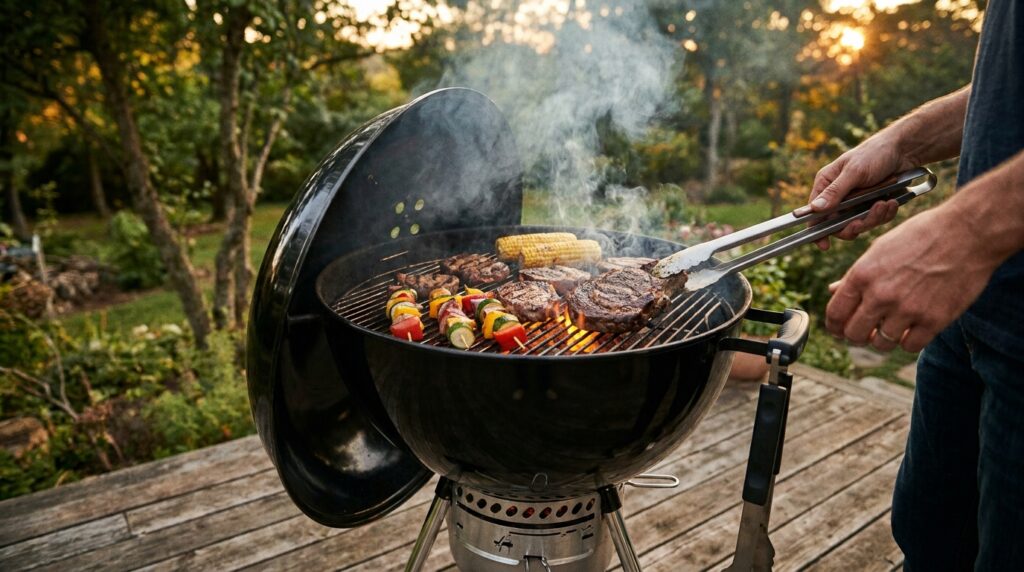 barbecue au charbon - Image de couverture