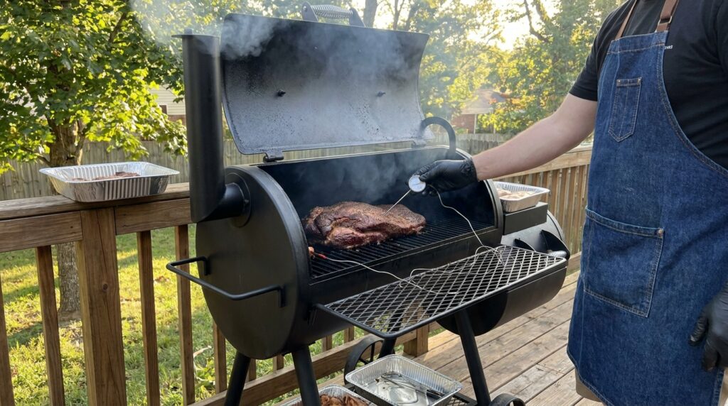 temperature cuisson barbecue américain - Image de couverture