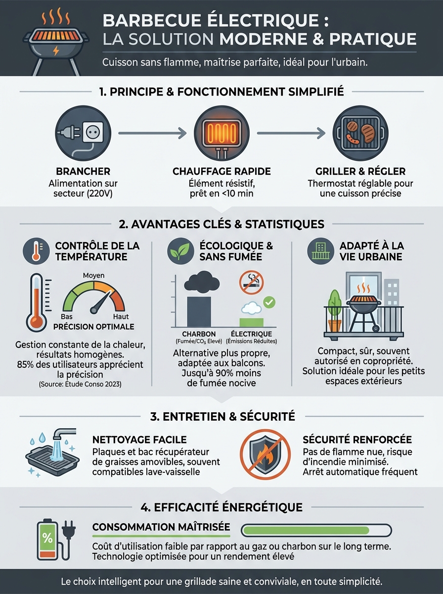 Infographie barbecue electrique