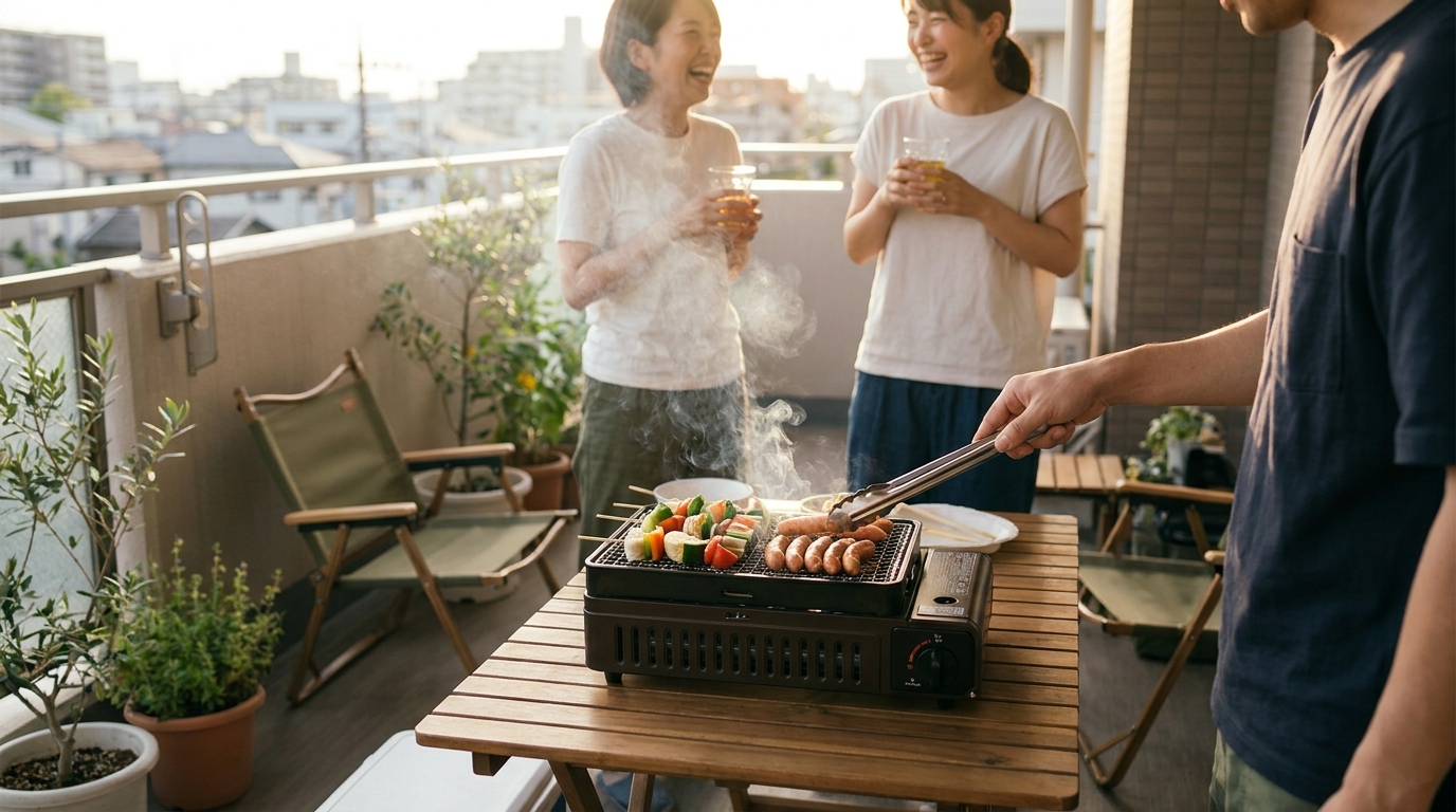 barbecue electrique en situation réelle