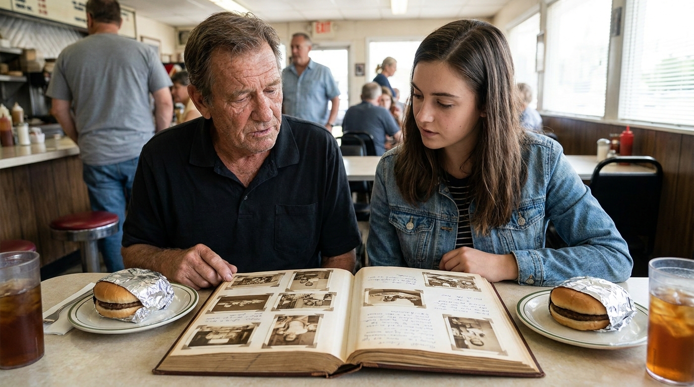 histoire du hamburger américain en situation réelle